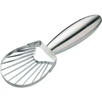 Masterclass KitchenCraft Avocado snijder, ergonomisch handvat, roestvrijstalen kop, 18 cm - zilver