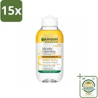 Garnier 15 x - Micellair Reinigingswater - Olie - 100 ml - Wasstrips - Make-up Verwijderen - Micellair Reinigingswater - Gezicht Reinigen - Olie Voor Huid - Waterproof Make-up Verwijderen