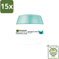 Garnier 15 x - SkinActive - Botanische Dagcrème - Aloë Vera - Voor ieder Huidtype - 50 ml - Wasstrips - Dagcrème - Huidverzorging - Aloë Vera Crème - Natuurlijke Crème - Hydraterende Crème