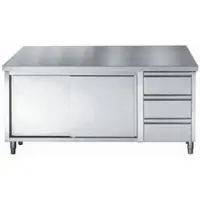 CombiSteel RVS Werktafel - Schuifdeuren - Laden - 200cm - - 7452.0910 - Horeca & Professioneel