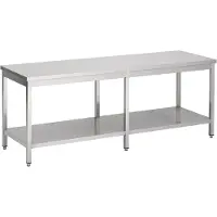 CombiSteel Werktafel - Bodemschap - 240cm breed - RVS - - 7812.0031 - Horeca & Professioneel