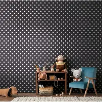 Living Walls STIPPEN BEHANG | Dots - Zwart Wit - Kids Studio