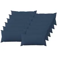 vidaXL Kussen met kussen HEERLEN 12 st Blauw Stof