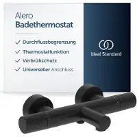 Ideal standard Alero badthermostaat, bescherming tegen brandwonden – Matzwart