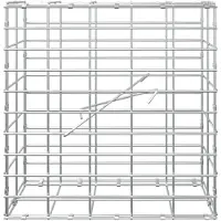 vidaXL - Gabion - met - 5 - mm - Draad - en - 5x10 - cm - Gaas - 50x10x50 - cm