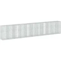 vidaXL - Gabion - met - 5 - mm - Draad - en - 5x10 - cm - Gaas - 1050x100x200 - cm