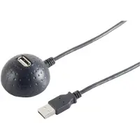 S-Conn USB naar 1x USB docking kabel - USB2.0 - tot 0,5A / zwart - 1,5 meter