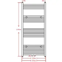 vidaXL Radiator / handdoekenrek gebogen 500x1160 mm zwart