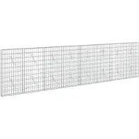 vidaXL - Gabion - met - 5 - mm - Draad - en - 5x10 - cm - Gaas - 400x10x100 - cm
