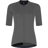 Rogelli Essential II Dames Korte Mouw Fietsshirt - Lange Rits - Grijs