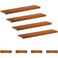 vidaXL Trap Tread 8 st 110 x 25 x 2 cm Bruin Massief Eikenhout
