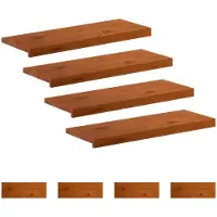 vidaXL Trap Tread 8 st 70 x 25 x 2 cm Bruin Massief Eikenhout
