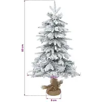 vidaXL Mini Kerstboom 60 cm PVC en PE Groen en Wit
