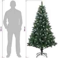 vidaXL Kunstkerstboom 180 cm PVC en Metalen Groen