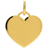 Lucardi Dames Zilveren goldplated hanger hart voor dames - Hanger - 925 Zilver - Goudkleurig