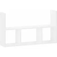 vidaXL Wandplank Wit 78,5 x 17 x 45 cm Bewerkt hout