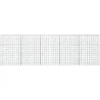 vidaXL - Gabion - met - 5 - mm - Draad - en - 10x10 - cm - Gaas - 500x20x150 - cm