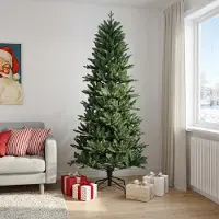 vidaXL - Kunstmatige - Hinged - Kerstboom - 210 - cm - PVC - en - PE - Groen