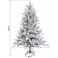vidaXL Kunstmatige Hinged Kerstboom 180 cm PVC en Metalen Groen en Wit