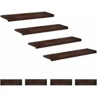 vidaXL Traplopers 8 st 90 x 30 x 2 cm Donkerbruin Massief beukenhout