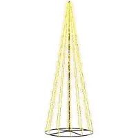 vidaXL - LED - kerstboom - 385 - cm - 2460 - LED's - Warmwit - Staal - Zwart