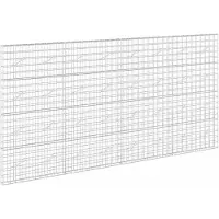 vidaXL - Gabion - met - 5 - mm - Draad - en - 10x10 - cm - Gaas - 400x10x200 - cm