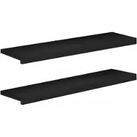 vidaXL - Traplopers - 2 - st - 100 - x - 30 - x - 2 - cm - Zwart - Massief - beukenhout