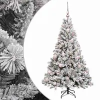 vidaXL Kunstkerstboom met kerstbal 120 cm 150 LED's Warmwit