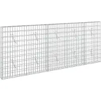 vidaXL - Gabion - met - 5 - mm - Draad - en - 5x10 - cm - Gaas - 250x10x100 - cm