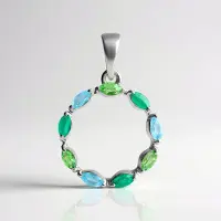 Cavill Hanger van apatiet, onyx, tsavoriet en zilver