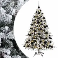 vidaXL - Kunstkerstboom - met - kerstbal - 210 - cm - 300 - LED's - Warmwit
