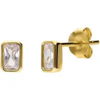 Lucardi Oorbellen 'Statement' goud / transparant
