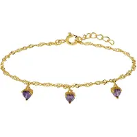 Lucardi Sieraden 'Statement' goud / lila