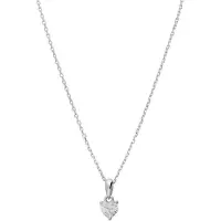 Lucardi Dames Zilveren ketting met hanger met plating - Ketting - 925 Zilver - Zilverkleurig - 45 cm