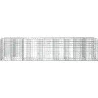 vidaXL - Gabion - met - 5 - mm - Draad - en - 5x10 - cm - Gaas - 450x20x100 - cm