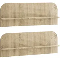 vidaXL Wandplank 2 st Sonoma Eiken 102 x 13,5 x 37,5 cm Bewerkt hout