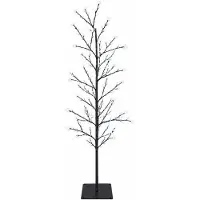 vidaXL - Micro - berken - kerstboom - Zwart - 18 - x - 18 - x - 150 cm - Staal - 360 - LED's