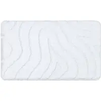 Rugsx Badkamertapijt SUPREME WAVES, Golven, antislip, zacht - wit 60x100 cm