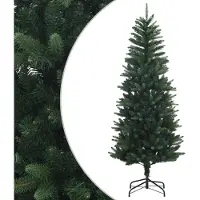 vidaXL Artificial Hinged Christmas Tree 150 cm PE en PVC Groen
