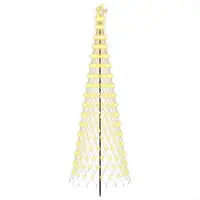 vidaXL - LED - kerstboom - 300 - cm - 350 - LED's - Warmwit - IJzer - Zwart