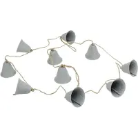 Kaemingk Decoratieve slinger met bellen grijs 6cm