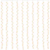 vidaXL - Lichtgordijn - 300 - LED's - Warmwit - 300 - x - 300 - cm