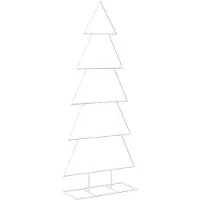 vidaXL - Metalen - kerstboom - met - standaard - KUOPIO - 150 - cm - Staal - Wit