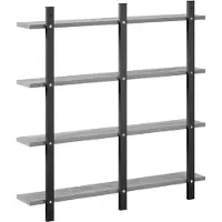 vidaXL Wandplank Grijs Sonoma 79.5 x 13.5 x 80 cm Bewerkt hout