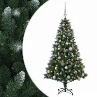 vidaXL - Kunstkerstboom - met - Ballen - 120 - cm - 150 - LED's - Warmwit