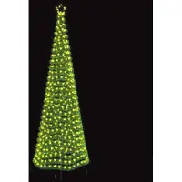 vidaXL Led-kerstboom met tinsel en grondpen EKENAS 300 cm 475 LED's