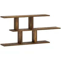 vidaXL Wandplank Gerookt eiken 100 x 17 x 45,5 cm Bewerkt hout
