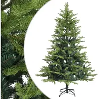 vidaXL - Kunstmatige - Hinged - Kerstboom - 210 - cm - PVC - en - Metalen - Groen