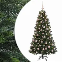 vidaXL Kunstkerstboom met Ballen 210 cm 300 LED's Warmwit