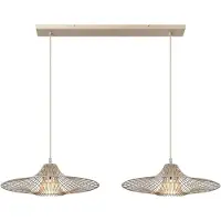 Lucide ELLIS - Hanglamp - 2xE27 - Taupe - Essential